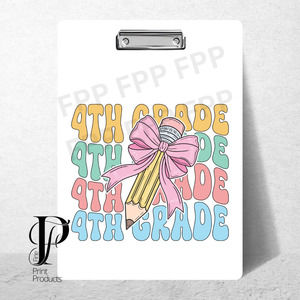 Grade Level Clipboard Pencil Ribbon ANY GRADE LEVEL